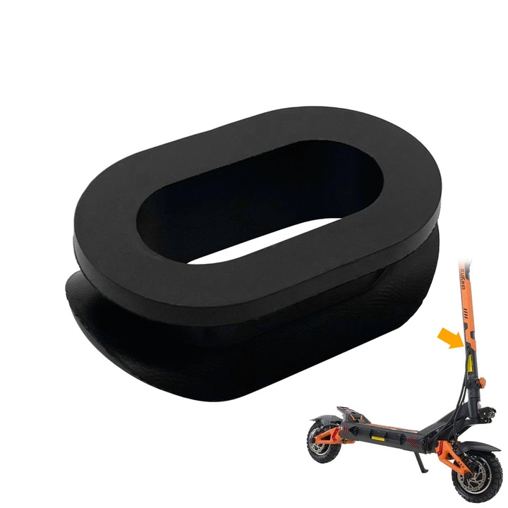 Capac protectie cabluri tija frontala pentru trotineta electrica KuKirin G3 PRO, 43x27x16 mm, Negru