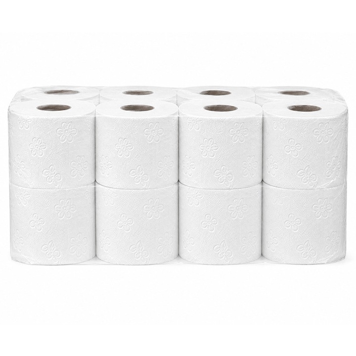 INATECH ® Prémium Horeca Toalettpapír, 3 Rétegű, Tekercshossz 16.8 m, Cellulózból, Fehér Színű, 16 Tekercs/Doboz