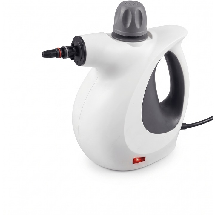 Aparat Portabil de Curatat cu Abur, 135°C, 900-1050W, 3 Bari, Rezervor 450 ml, 9 Accesorii, Curatare Fara Chimicale, pentru Casa, Masina, Bucatarie, Baie si Tapiterie