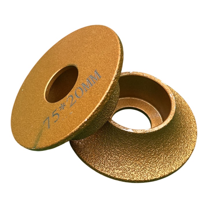 Freza diamantata profil semibaston, diametru 75 mm, raza de 20 mm