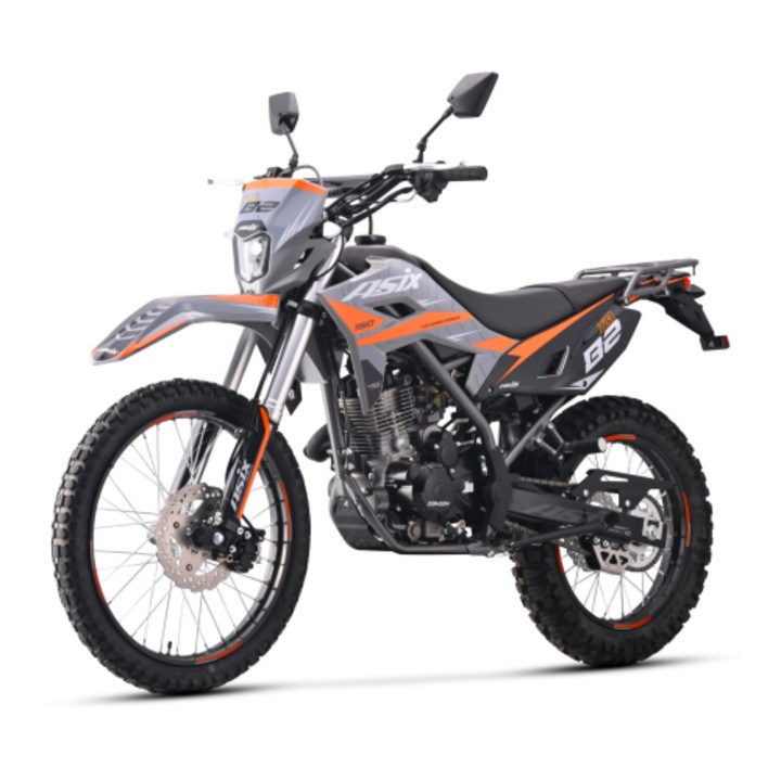 Motocicleta Enduro/Cross, Asix XB82, A1, 150cc, 21/18, gri-portocaliu