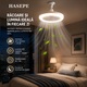 Ventilator LED cu Telecomanda HASEPE®, Plafoniera, Compatibila E27, 3 Trepte Viteza, Ultra Silentioasa