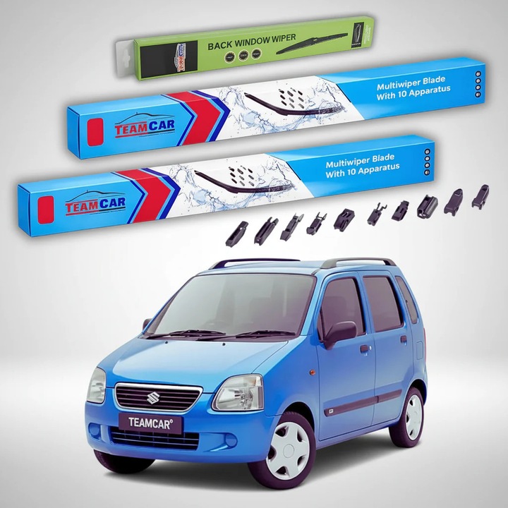 Stergatoare Suzuki Wagon R+ MM 2000-2007, Set Fata si Spate Flat Premium – TeamCar®