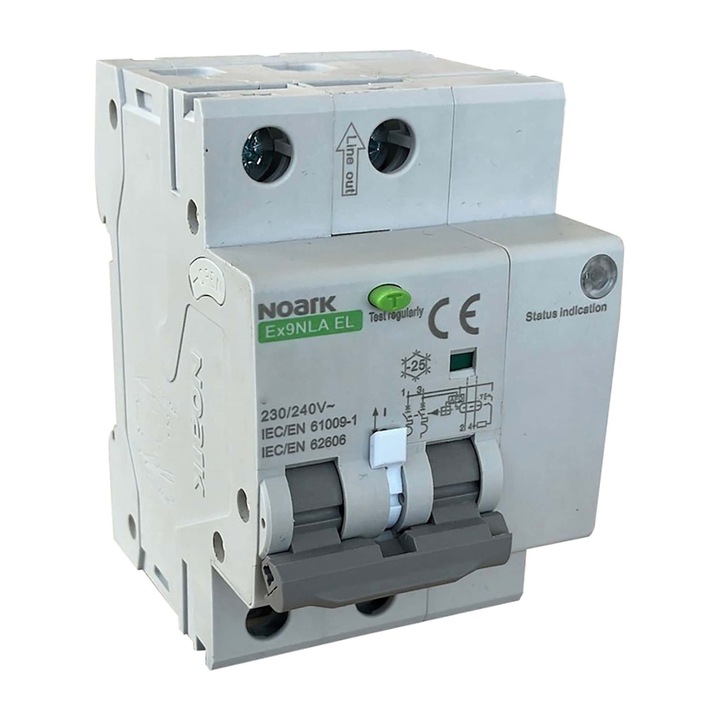 Diferential RCBO+AFDD cu detectie arc electric 2P 10A curba B 30mA 6KA Noark