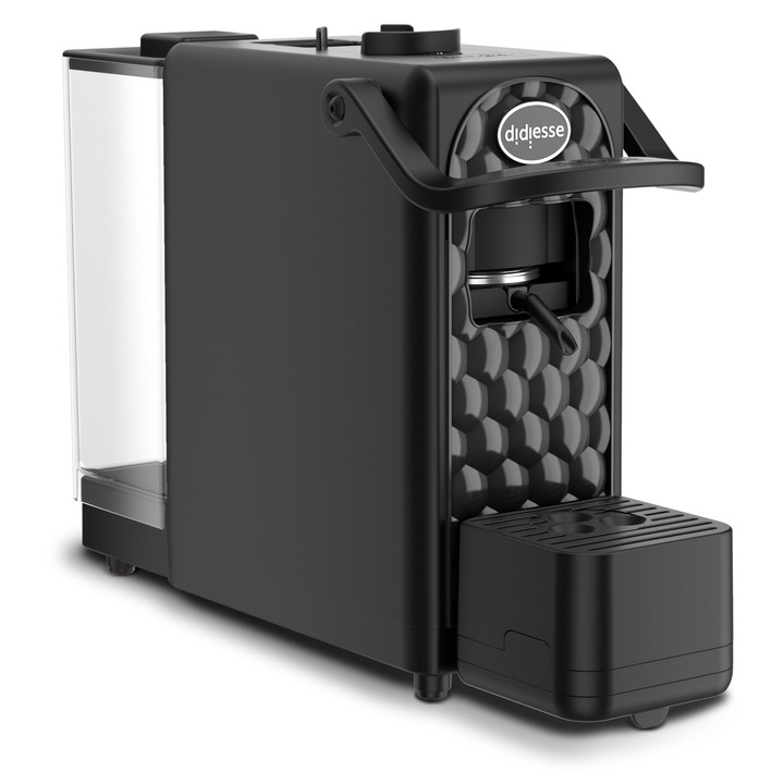 Aparat de cafea Didiesse, espressor DarkSide, Cafea intensa si aromata fara a renunta la functionalitate si design, rezervor 1, 3 l, consum redus (650 W), compact si usor, culoare negru
