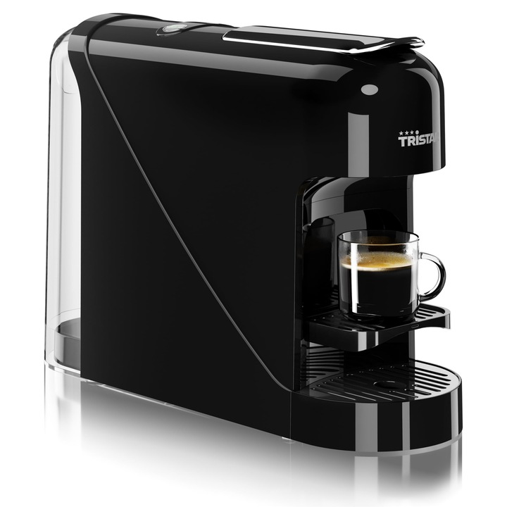 Aparat de cafea cu capsule Tristar 0, 8L Rezervor de apa 1400W Compatibil cu capsule Nespresso Tava de picurare detasabila Oprire automata CM-2302