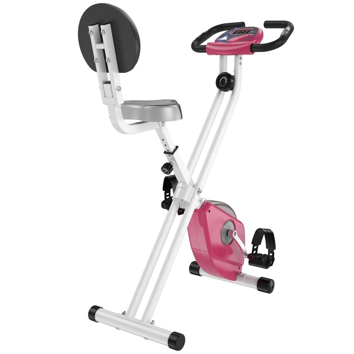 Fitness kerékpár, 8 ellenállási szint, állítható ülés, fekete, 43x97x109cm
