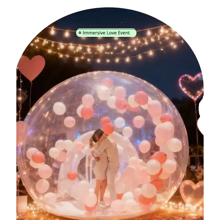 Cort gonflabil dom bubble 2.5m diametru PVC