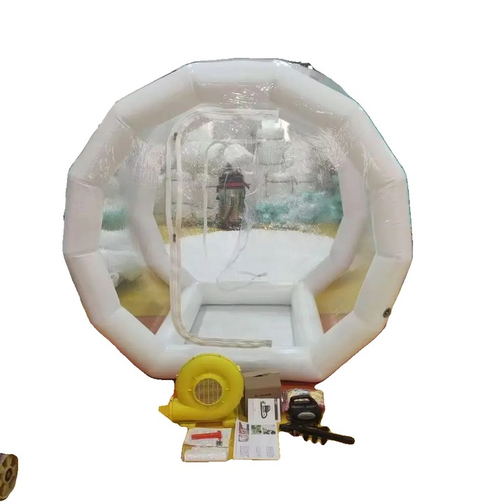 Cort transparent din PVC 3m pentru 5-8 persoane, rezistent la apa si vant