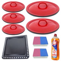 pachet - 3 x capac emailat 17cm  2 x capac emailat 30cm  tava cuptor 39cm  detergent lichid de vase pur portocale si grapefruit 750ml  2 x set bureti de vase 2bucset imagen 11_0_
0