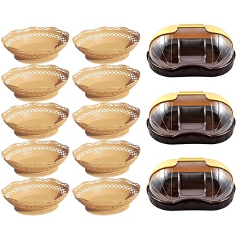 Pachet - 10 x Cos rustic, Pentru paine, 27cm + 3 x Cutie Sterk pentru depozitarea painii Pachet - 10 x Cos rustic, Pentru paine, 27cm + 3 x Cutie Sterk pentru depozitarea painii
