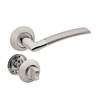 Set manere usa FINO cu incuietoare, crom satinat Set manere usa FINO cu incuietoare, crom satinat
