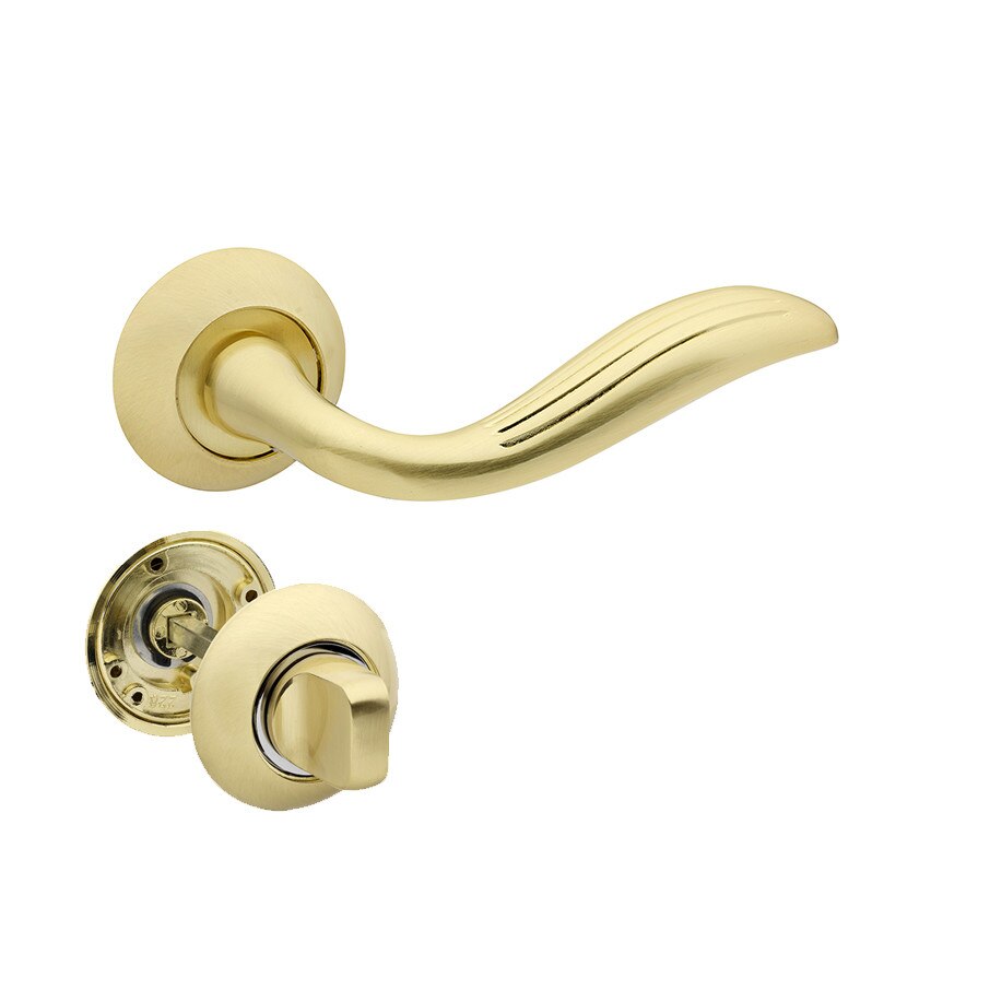 Set manere usa PASSADO cu incuietoare, auriu satinat