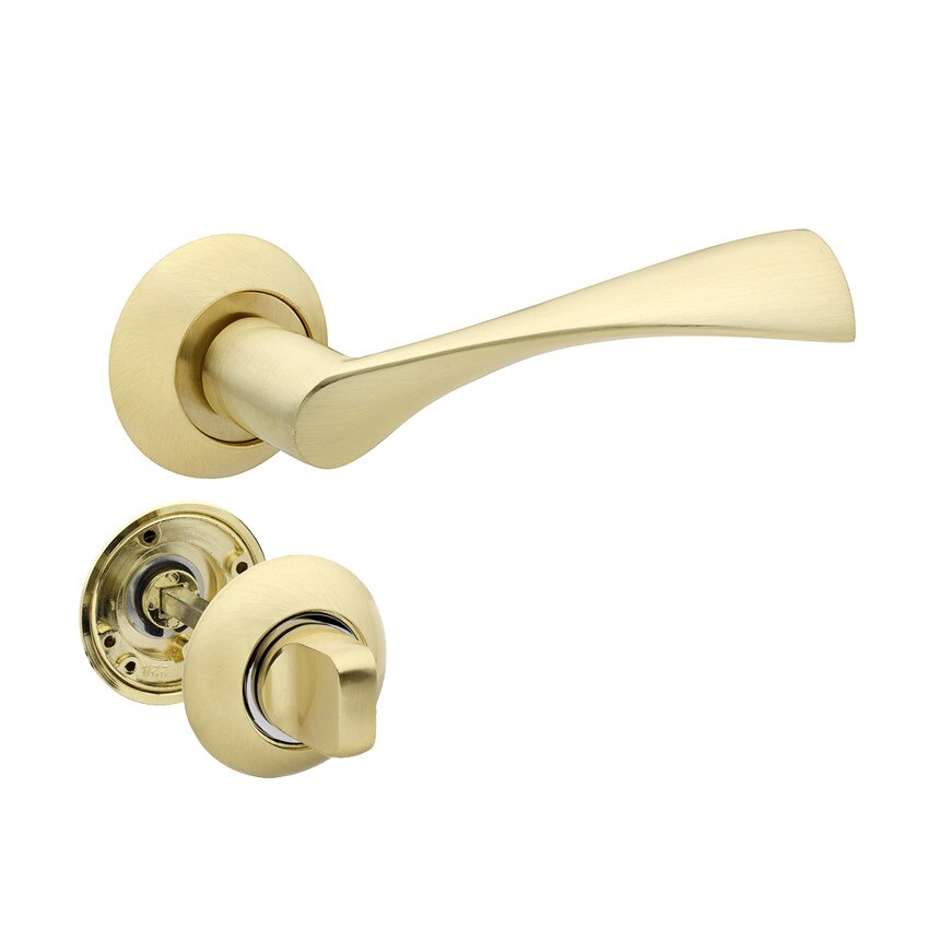 Set manere usa CLASSICO cu incuietoare, auriu satinat