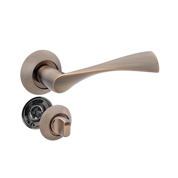 Set manere usa CLASSICO cu incuietoare, cupru antic Set manere usa CLASSICO cu incuietoare, cupru antic
