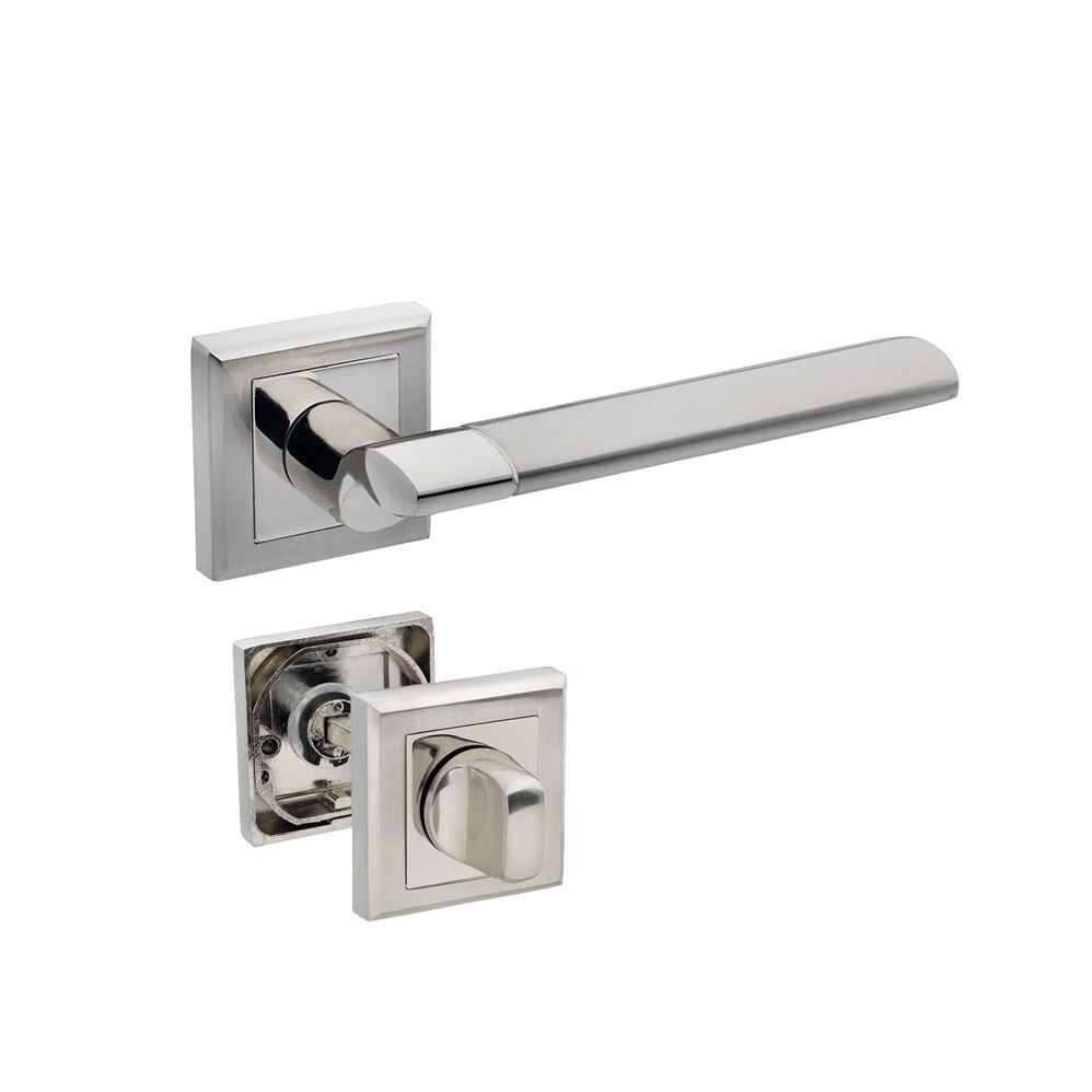 Set manere usa ELEVADO cu incuietoare, crom satinat