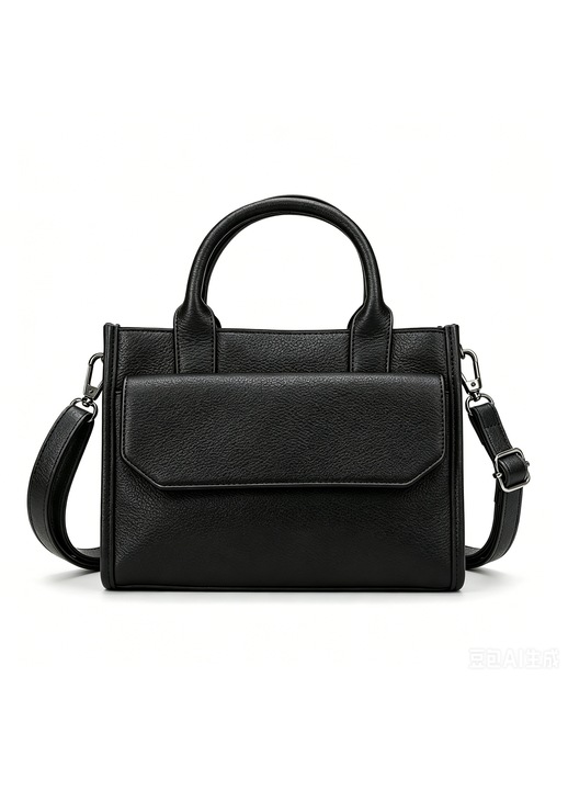 Geanta dama BOLUAMPHC® Poseta Crossbody si De umar, 2 compartimente, Curea reglabila, Pentru portofele, Breloc cu portmoneu mic, Negru