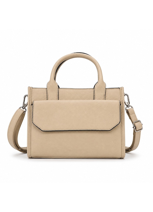 Geanta dama BOLUAMPHC® Poseta Crossbody si De umar, 2 compartimente, Curea reglabila, Pentru portofele, Breloc cu portmoneu mic, Kaki