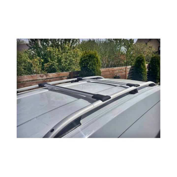 Bare portbagaj transversale auto aluminiu compatibile Dacia Dokker Van 2013-> 80-84 cm, Negru