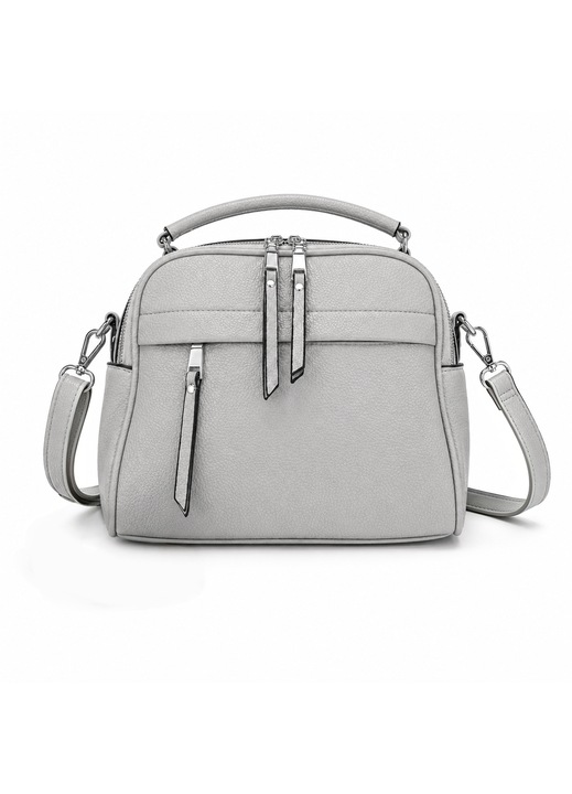Geanta dama BOLUAMPHC®, Crossbody, 5 compartimente, Curea reglabila, Impermeabil, Usor de curatat, Fermoare metalice, Pentru portofele, telefoane mobile, machiaj, 28*22*12 cm, Grey