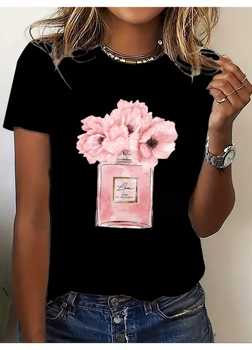 Tricou dama Love Paris, Negru