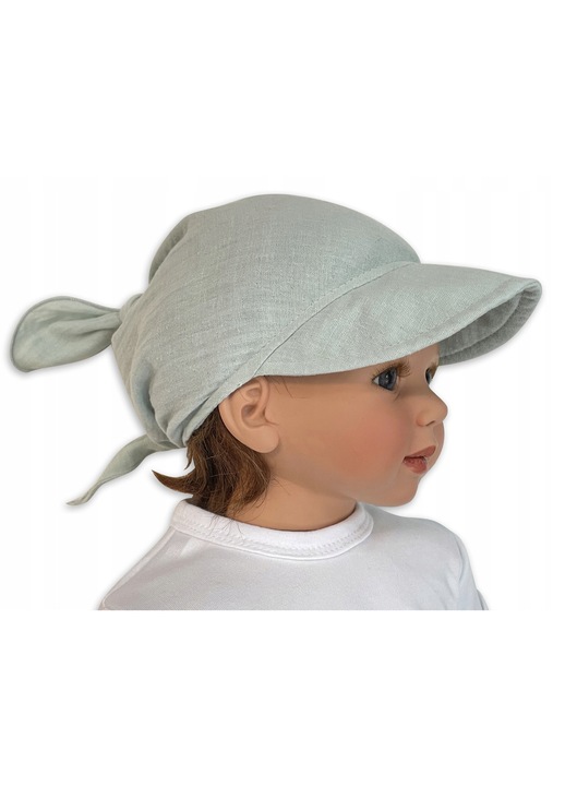 Batic muselina Dartomik, cu viziera, subtire, menta, 74x45cm, unisex copii