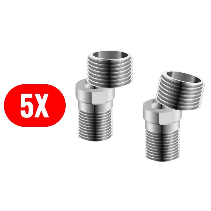 Excentrikus 10 db, fürdőszobai/konyhai csaptelep szerelvény, 120°-os állítható szög – 5 szett
