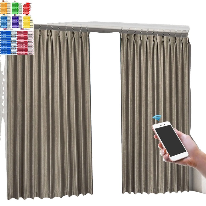 Sina perdea motorizata aluminiu 2.16x4.2m capacitate 40kg timer telecomanda