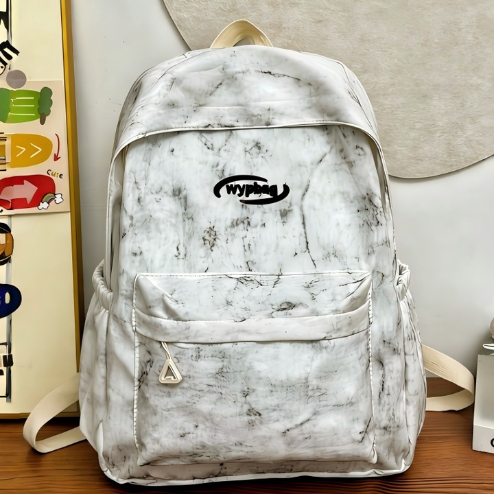LUXWTB Rucsac multifunctional unisex din nailon, bej, mai multe compartimente, capacitate mare – potrivit pentru utilizare zilnica si ca ghiozdan scolar