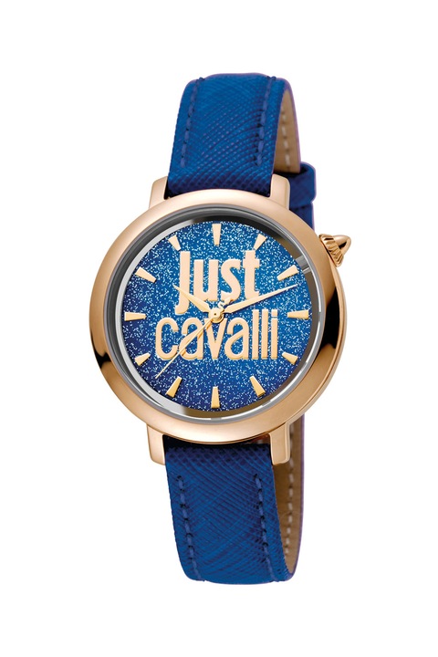 JUST CAVALLI, Часовник с кожена каишка, Син