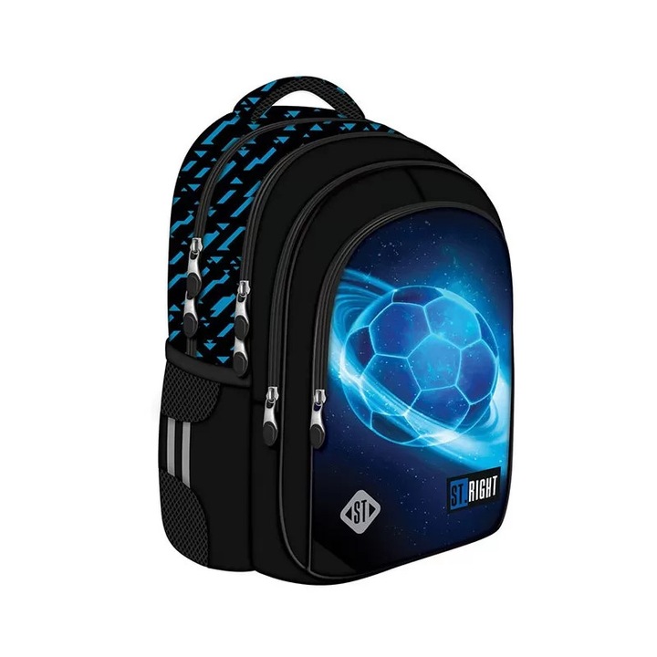 Ghiozdan clasele I-IV, 4 compartimente, Majewski, Gama St. Right, Colectia Cosmic Soccer 2026, BP-58