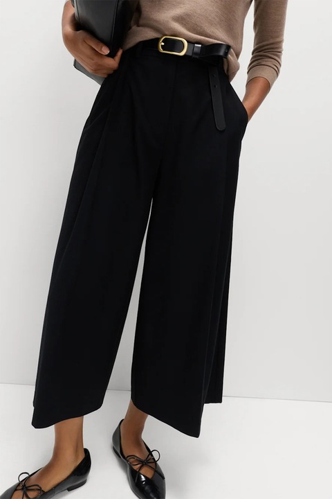 Marks & Spencer, Pantaloni crop cu croiala ampla, Negru