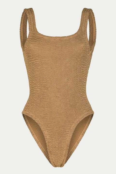 Paramidonna, Texturált egyrészes fürdőruha, Tevebarna, One Size