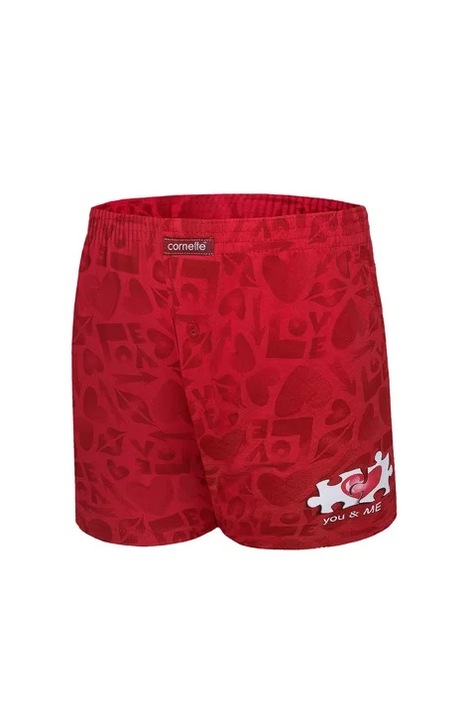 Boxeri barbati, 100% bumbac - Cornette M015-009 Rosu, Rosu
