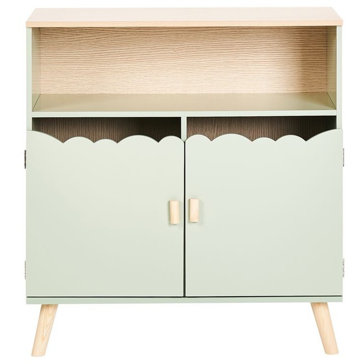 Comoda cu 2 usi verde deschis Lackey