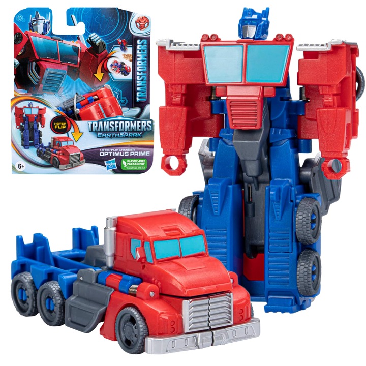 Фигурка Transformers Optimus Prime Earthspark, трансформация 2в1, 12см
