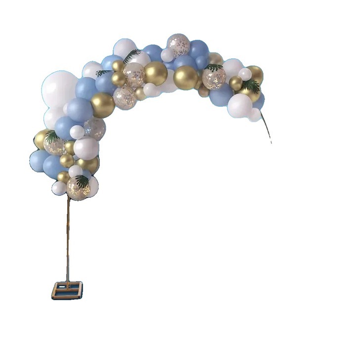 Léggömbív, vasváz, strapabíró, fényes fém, 2.3x2.3m