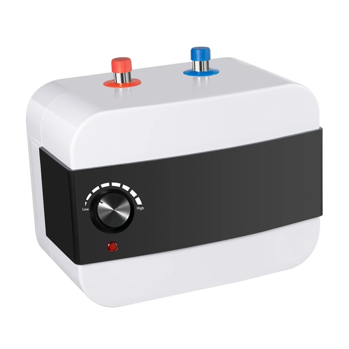 Elektromos vízmelegítő, Mini bojler 6 l, 1500 W, LED kijelző, Hőmérséklet 30–65 °C, IPX4, EU csatlakozó 220 V, Fehér