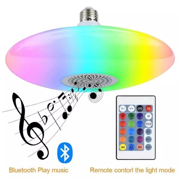 Aplica Tea Sports, смарт, Bluetooth, 45W, дистанционно управление, многоцветна, E27
