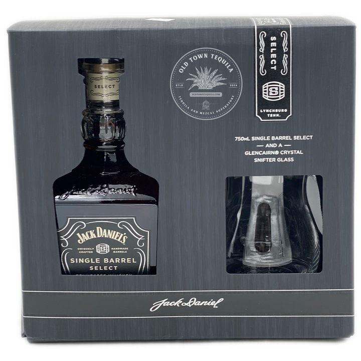 Pachet whisky Jack Daniel's Single Barrel Select plus pahar 0.7L