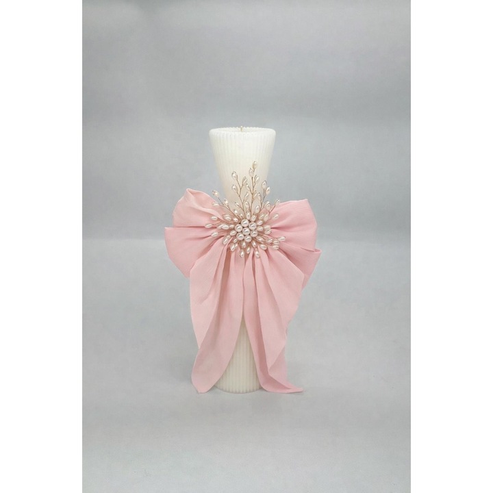 Lumanare pentru cununie, lumanare botez si lumanare decorativa-tip clepsidra – 27 cm × 6 cm, parafina fara miros, fitil din bumbac