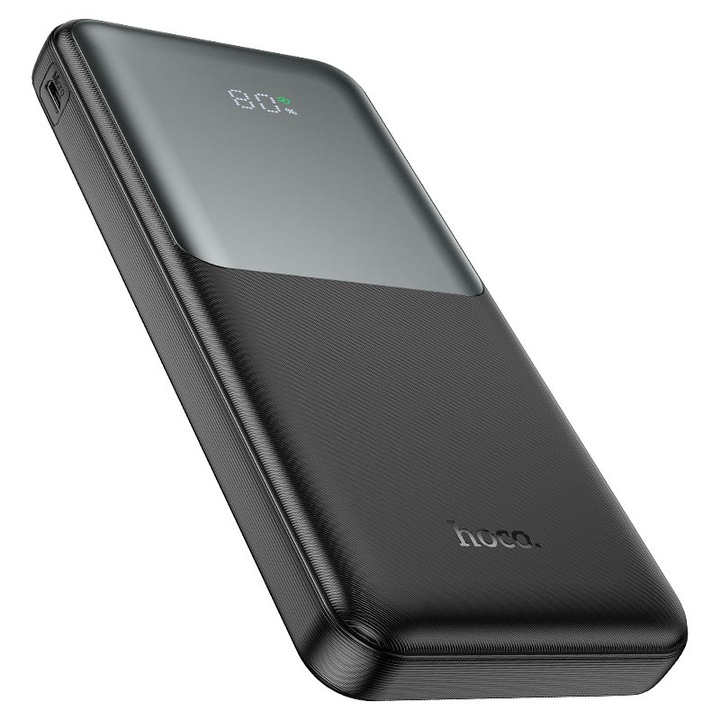 Baterie Externa Hoco J136, Incarcare rapida, 22.5W + PD20W, Type-C, Display Digital, 10000mAh, Negru