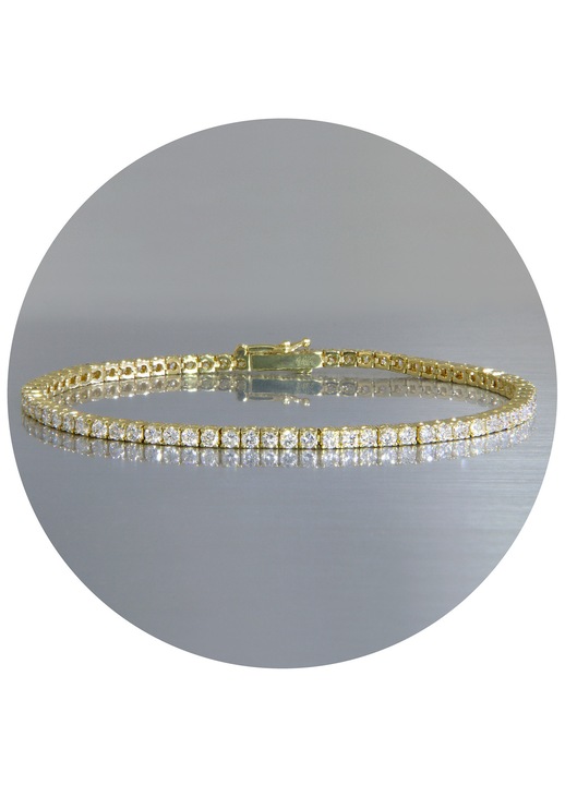 Bratara Tennis din Aur Galben 14K cu Diamante Naturale