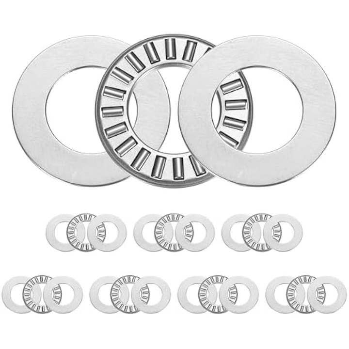 Set rulmenti cu role ace TC1018 si saibe TRA1018, otel cromat, 16x28x4mm, 8 bucati