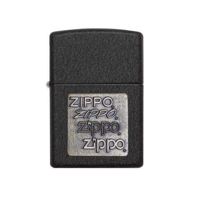Bricheta Zippo Black Crackle Gold Logo