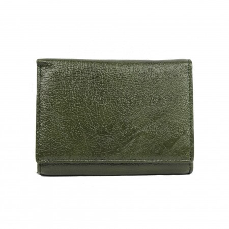 Portofel dama din piele naturala,G065,verde inchid