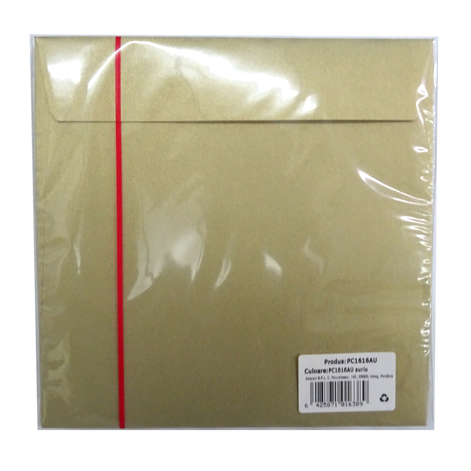 Plic Daco silicon auriu 16 x 16 cm / bucata PC1616AU