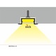 Profil LED incastrat BEGTIN 12, alb, lungime 2m
