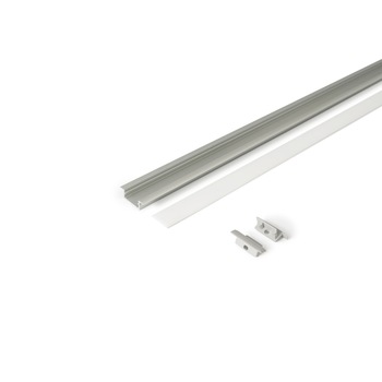 Profil LED incastrat BEGTIN12, aluminiu anodizat, lungime 2m Profil LED incastrat BEGTIN12, aluminiu anodizat, lungime 2m