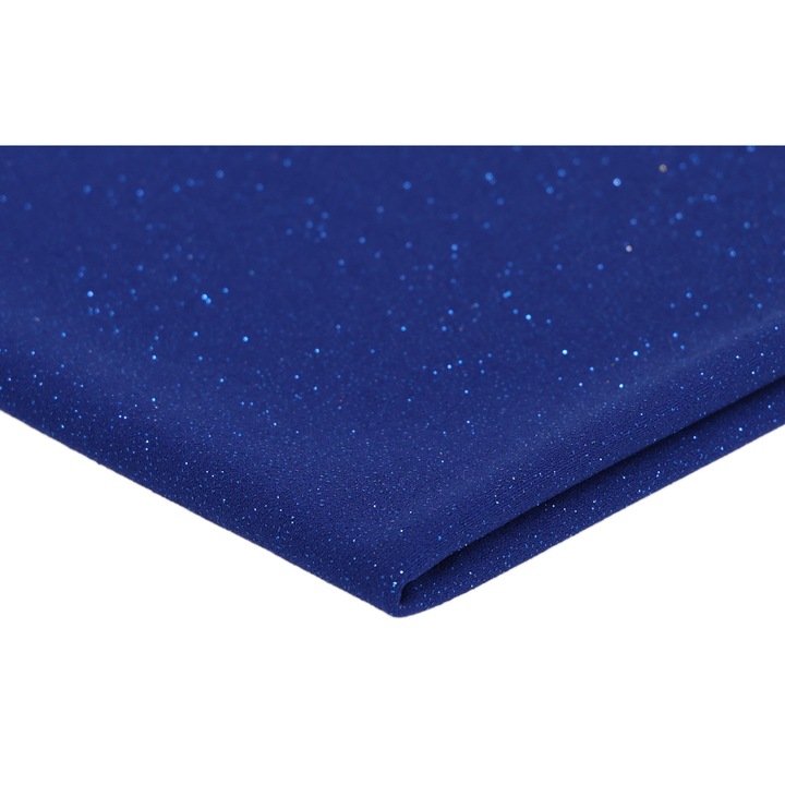 Brokát kötöttáru, Búvár krepp, Búzavirágkék, 95% poliészter 5% elasztán, 50cm x 150cm